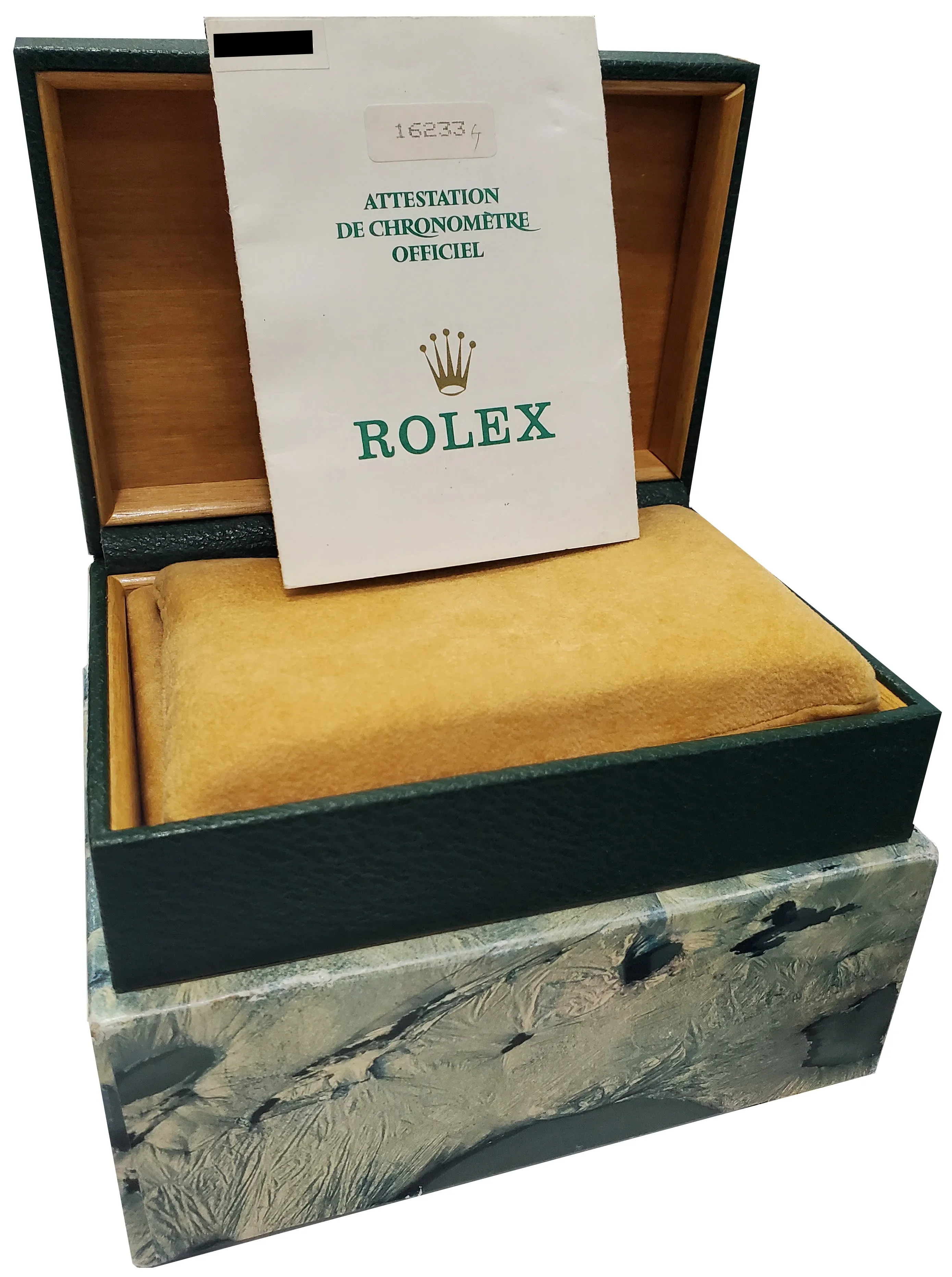FACTORY Blue Diamond Vignette Rolex DateJust 36mm Two Tone NO HOLES 16233 PAPERS