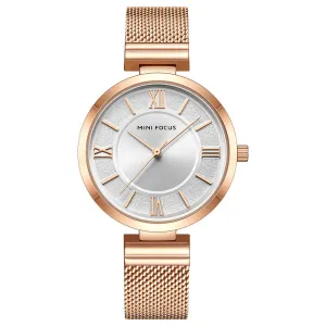 Fashion simple small dial waterproof steel mesh belt women's watch