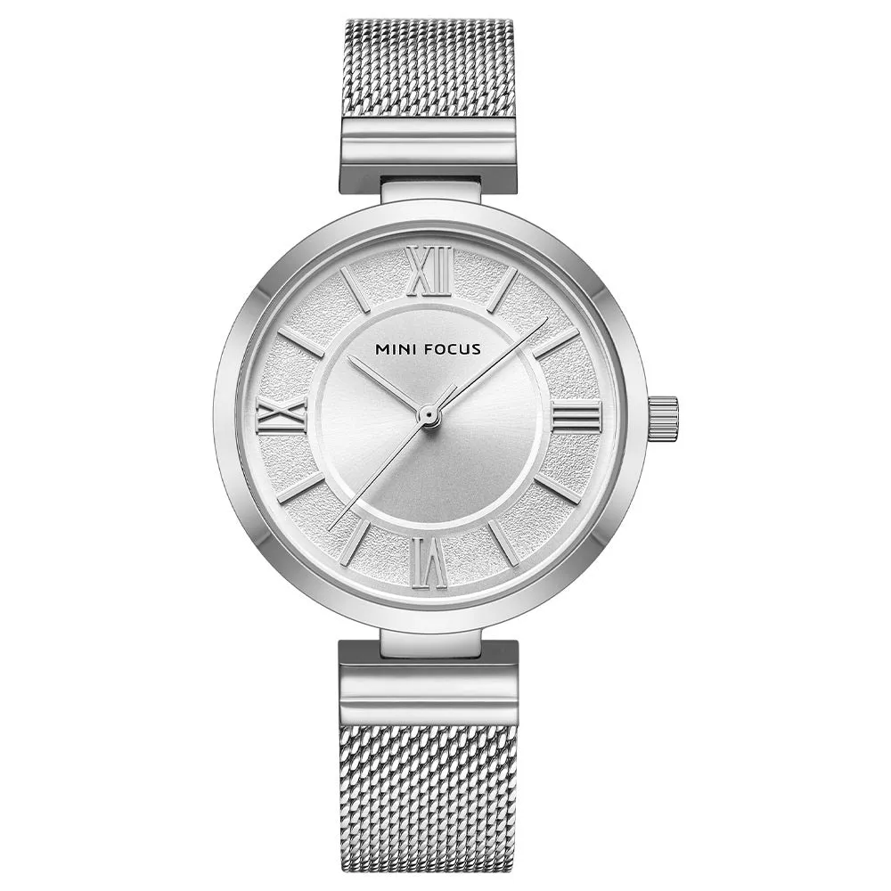 Fashion simple small dial waterproof steel mesh belt women's watch