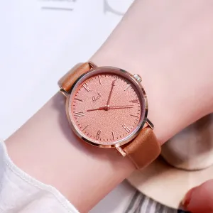 Fashionable simple digital face belt waterproof women's  watch