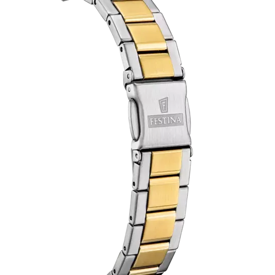 Festina Mademoiselle Ladies Blue Dial Two Tones Stainless Steel Watch