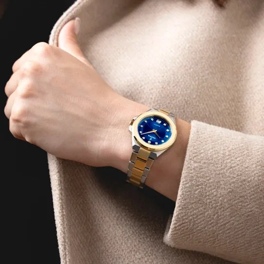Festina Mademoiselle Ladies Blue Dial Two Tones Stainless Steel Watch