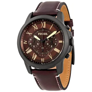 Fossil Grant Dark Brown Chronograph Leather Men's Watch FS5088
