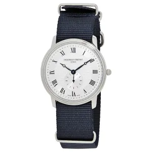 Frederique Constant Slimline Canvas Silver Dial Unisex Watch FC-235M4S6-NAVY