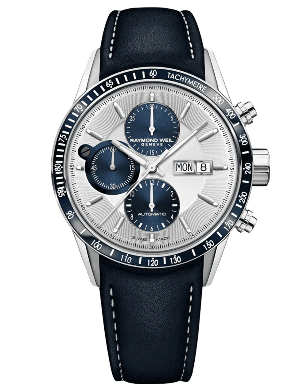 Freelancer Men's Blue Chronograph Automatic Leather Watch, 42mm   7731-SC3-65521