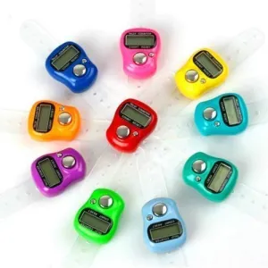 FreshDcart Manual Hand Finger Counting Machine Digital Head Electronic Tally Counter for Cricket Umpire and Various Counting Purpose (10Qty), plastic, Multicolour