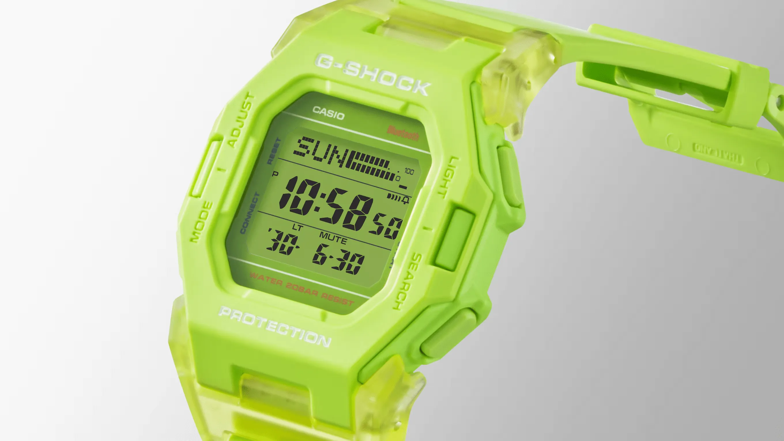 G-Shock Digital 41.5mm Fluorescent Green Men's Watch GDB500S-3