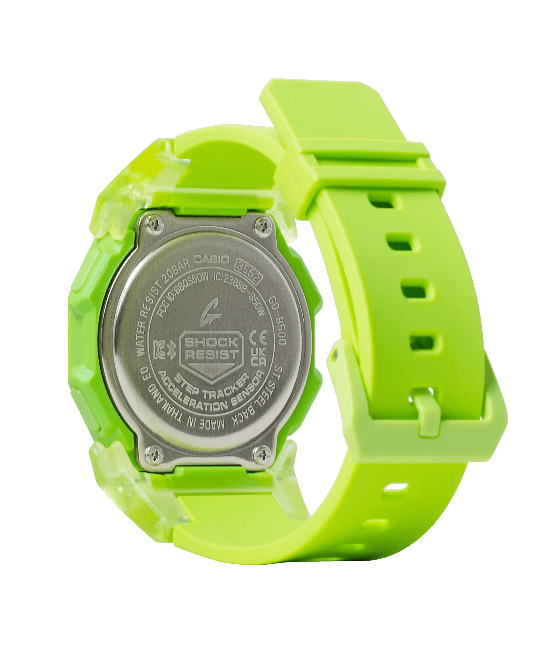 G-Shock Digital 41.5mm Fluorescent Green Men's Watch GDB500S-3