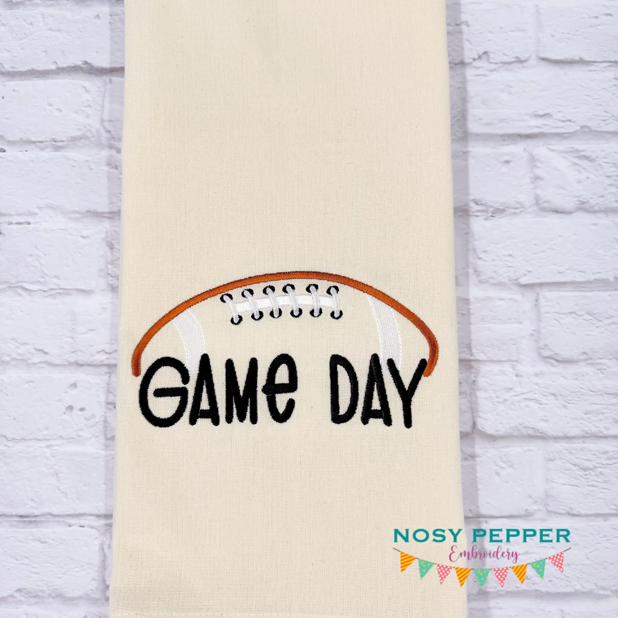 Game Day Football machine embroidery design (5 sizes included) DIGITAL DOWNLOAD