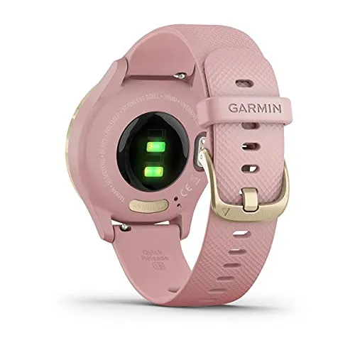 Garmin vi­vomove 3S, Hybrid Smartwatch with Real Watch Hands and Hidden Touchscreen Display, Light Gold Dust Rose, 39 mm (010-02238-01)