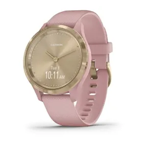 Garmin vi­vomove 3S, Hybrid Smartwatch with Real Watch Hands and Hidden Touchscreen Display, Light Gold Dust Rose, 39 mm (010-02238-01)