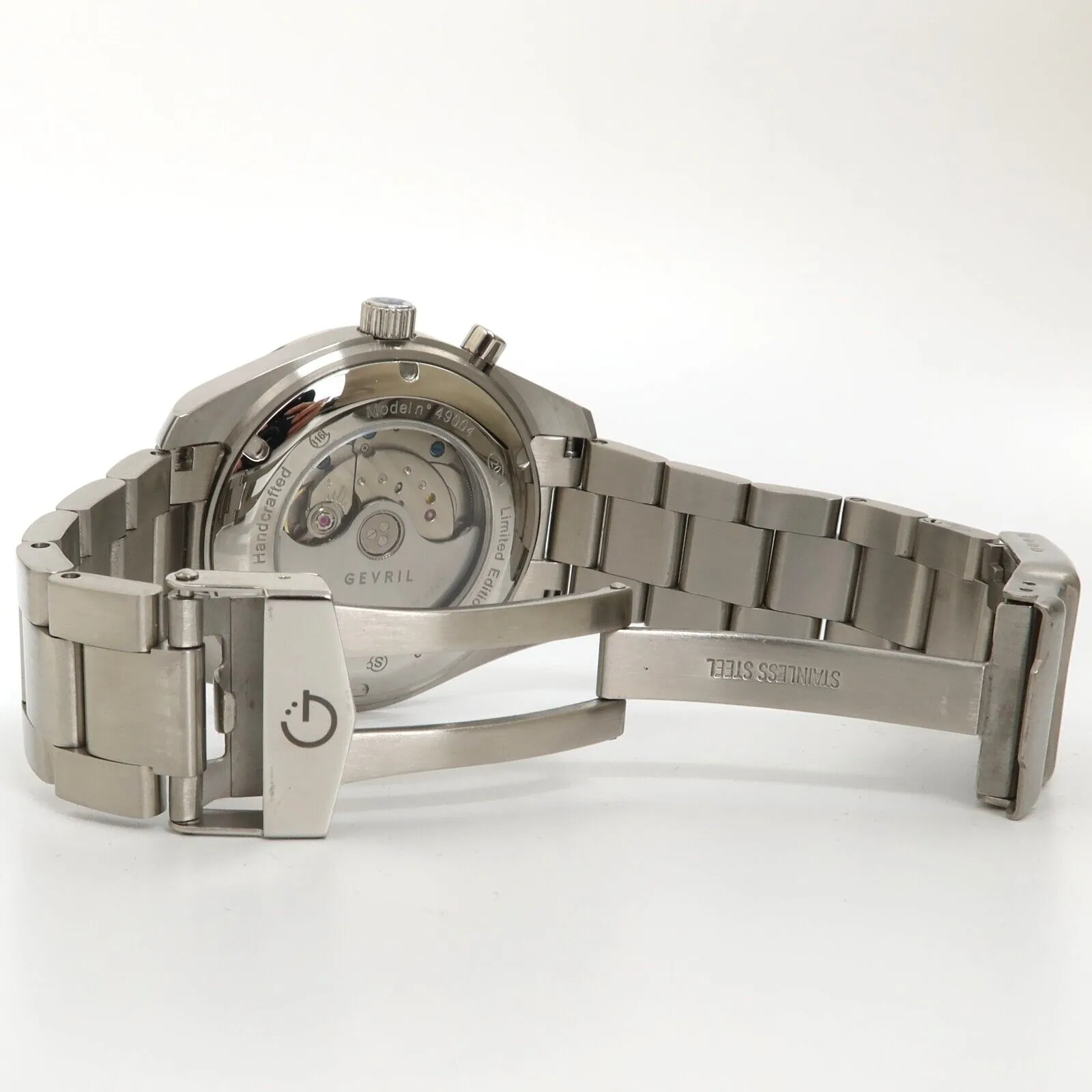 Gevril Lenox Silver Dial Automatic Stainless Steel 44MM Day/Date 49004