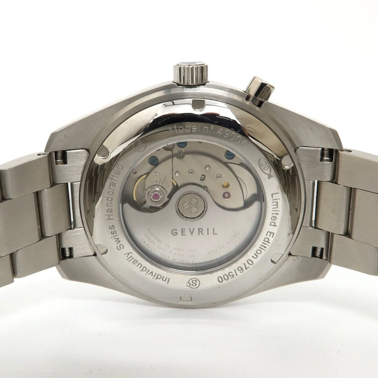 Gevril Lenox Silver Dial Automatic Stainless Steel 44MM Day/Date 49004