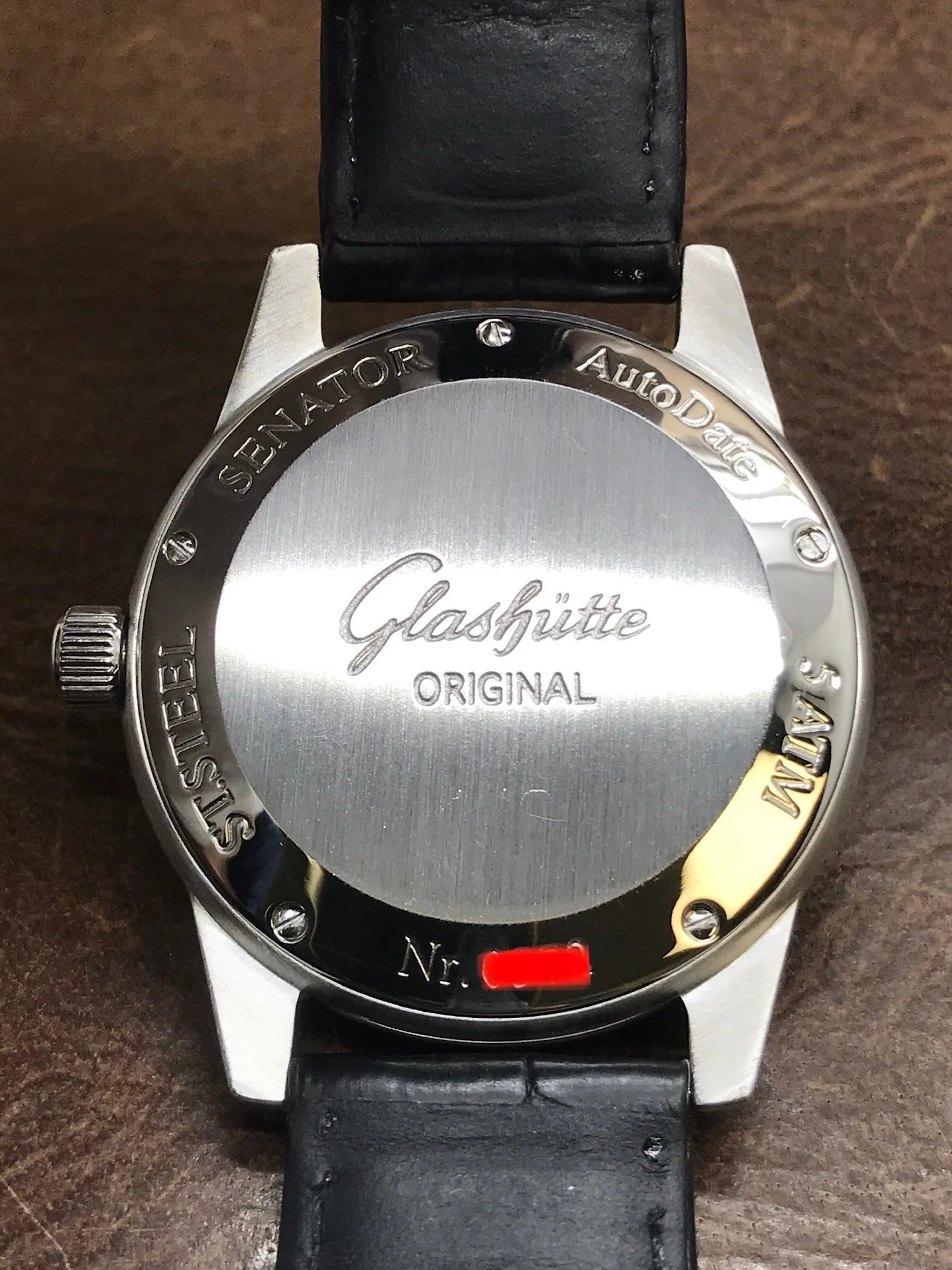 Glashutte Original Senator Panorama Date 38-42-04-22-04 Silver Dial Automatic Men's Watch