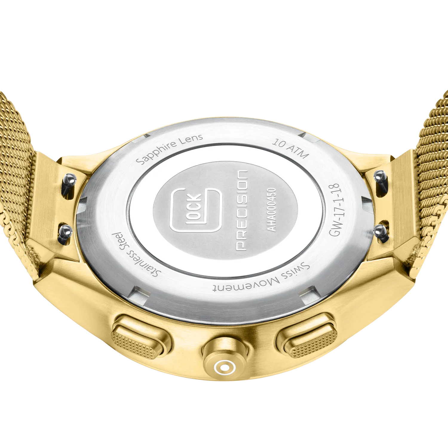 Glock Women's Stainless Steel Diamond Quartz Watch Gold & White GW-17-1-18