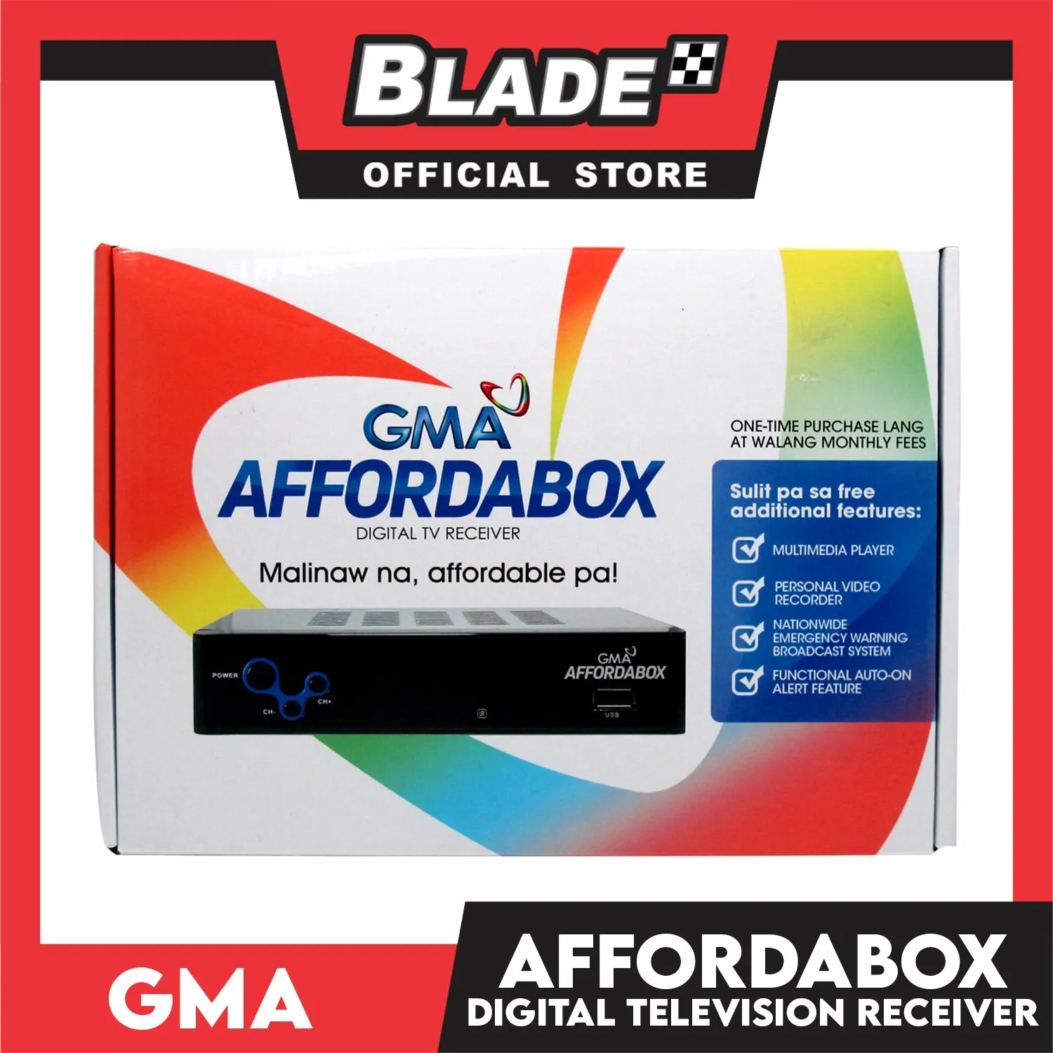 GMA Affordabox Digital TV Receiver for Digital Television Broadcast