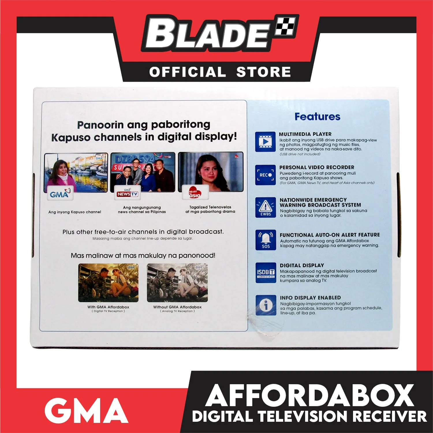 GMA Affordabox Digital TV Receiver for Digital Television Broadcast