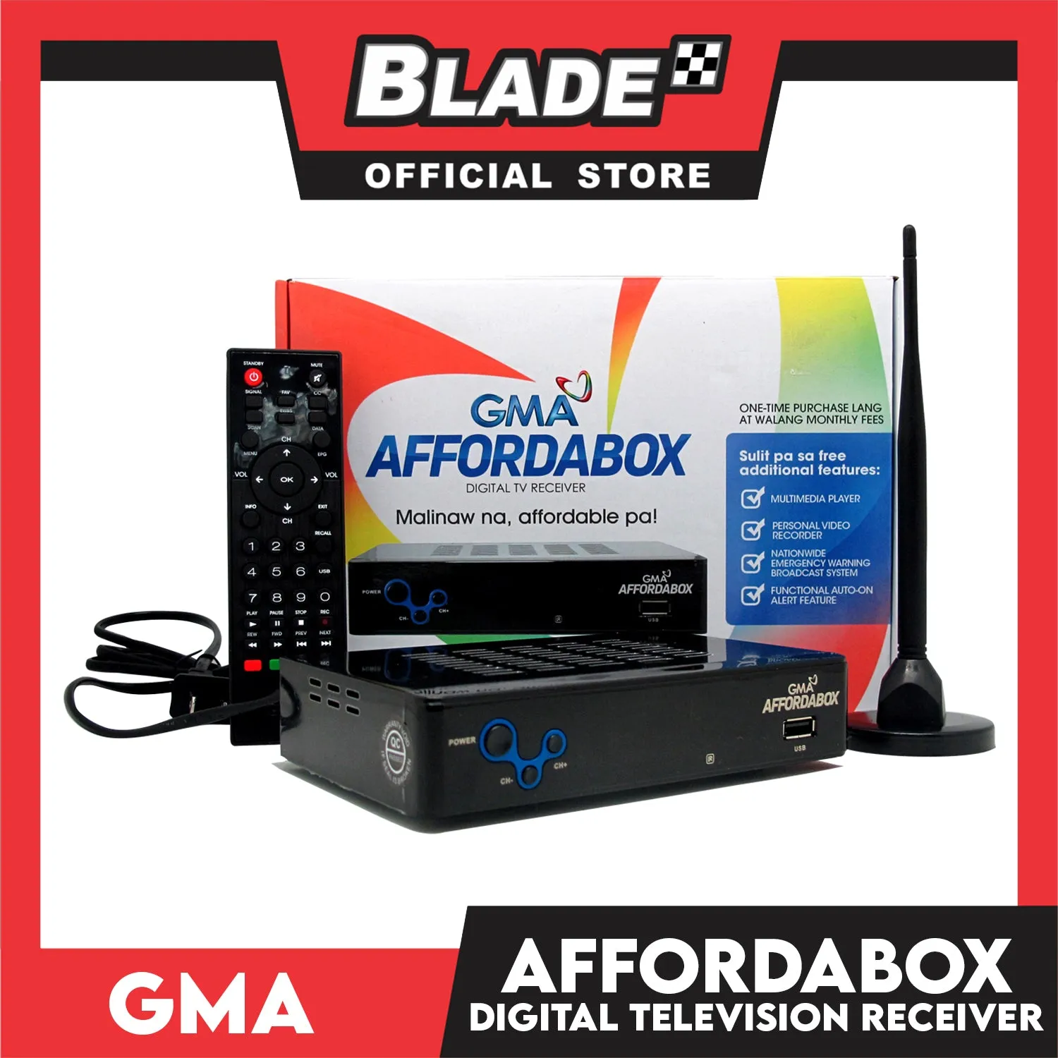 GMA Affordabox Digital TV Receiver for Digital Television Broadcast