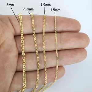Gold Forsantina Cable Link Necklace