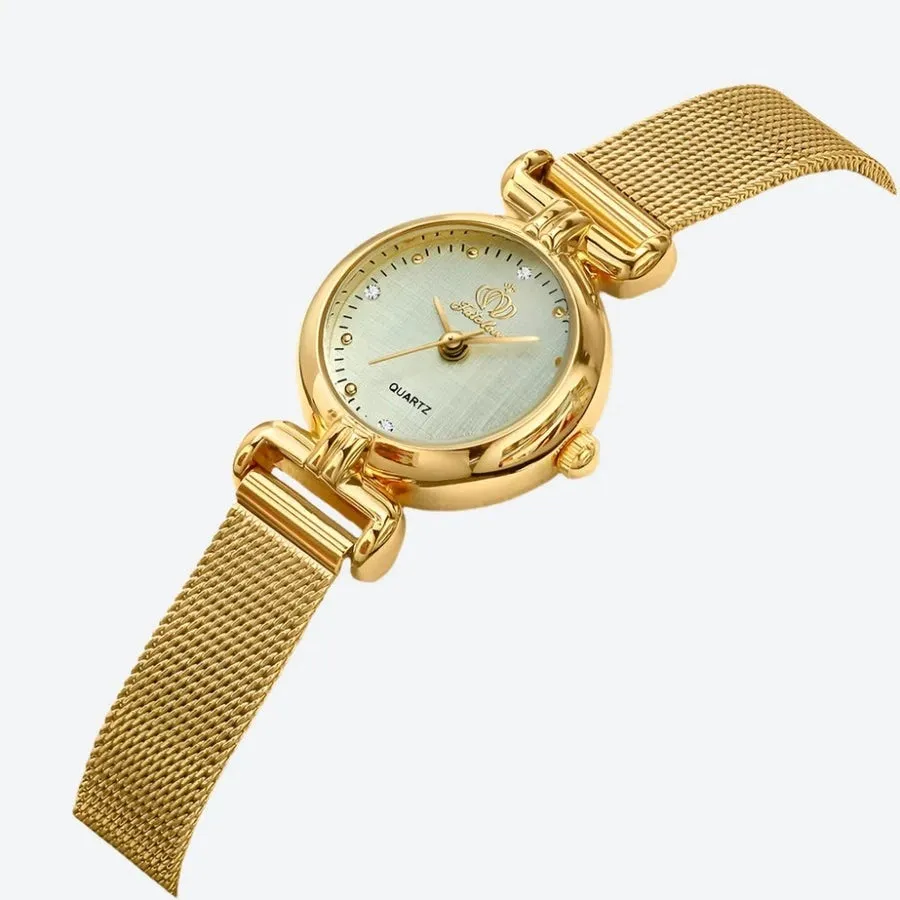 Gold Mesh Band Quartz Watches