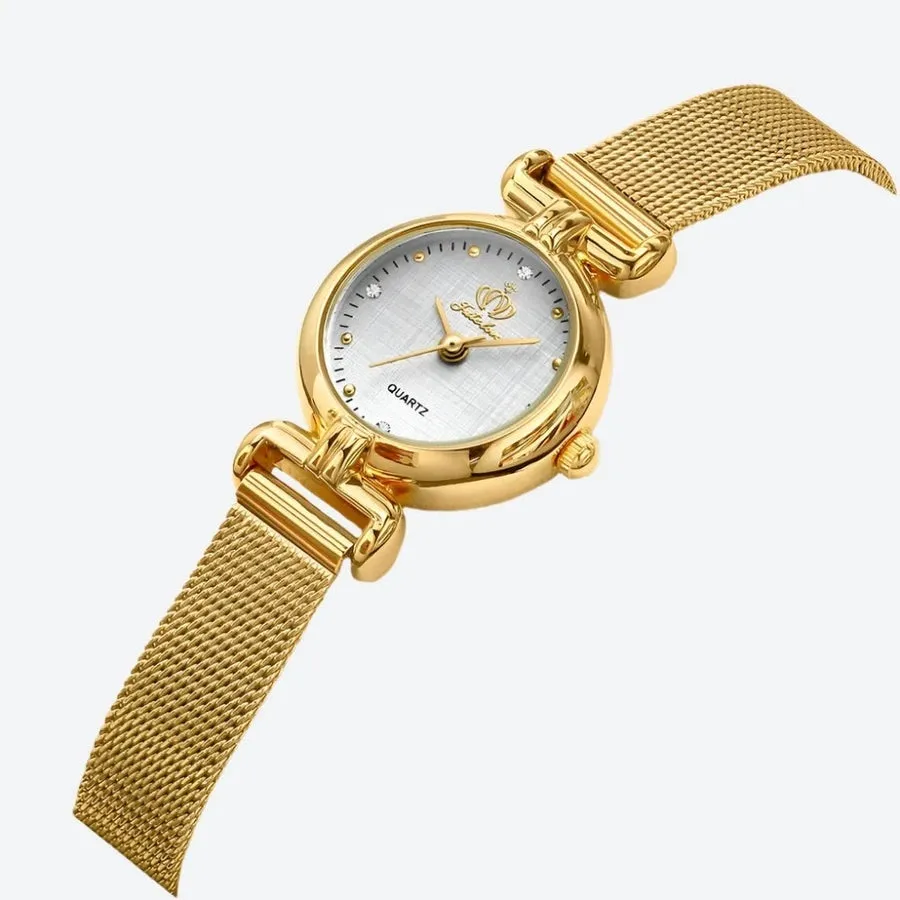 Gold Mesh Band Quartz Watches