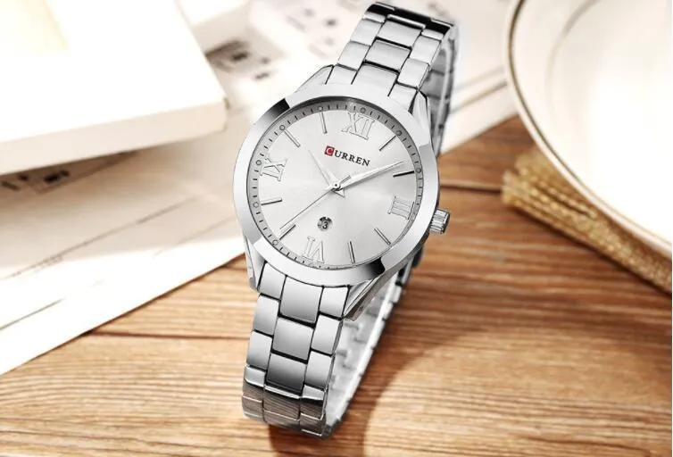Golden Ladies Women's Bracelet Steel Watch