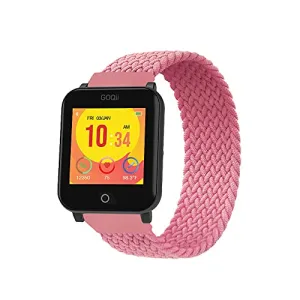 GOQii Smart Vital Junior for kids fitness, SpO2, body temperature and sleep tracker with 3 months personal coaching subscription (Bubblegum Pink)