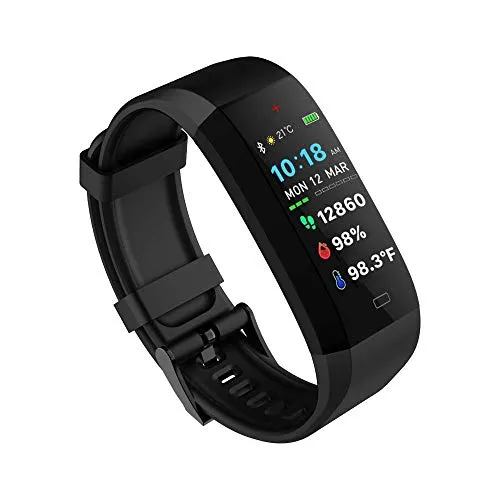 GOQii Smart Vital Junior for Kids, SpO2, Body Temperature and Sleep Tracker (Bubblegum Pink) GOQii Vital 4.0 Oximeter Heart Rate & Body Temperature Monitoring with 3 Months Personal Coaching