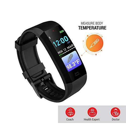 GOQii Vital 3.0 Body Temperature USB Tracker with 3 months personal coaching(Black)