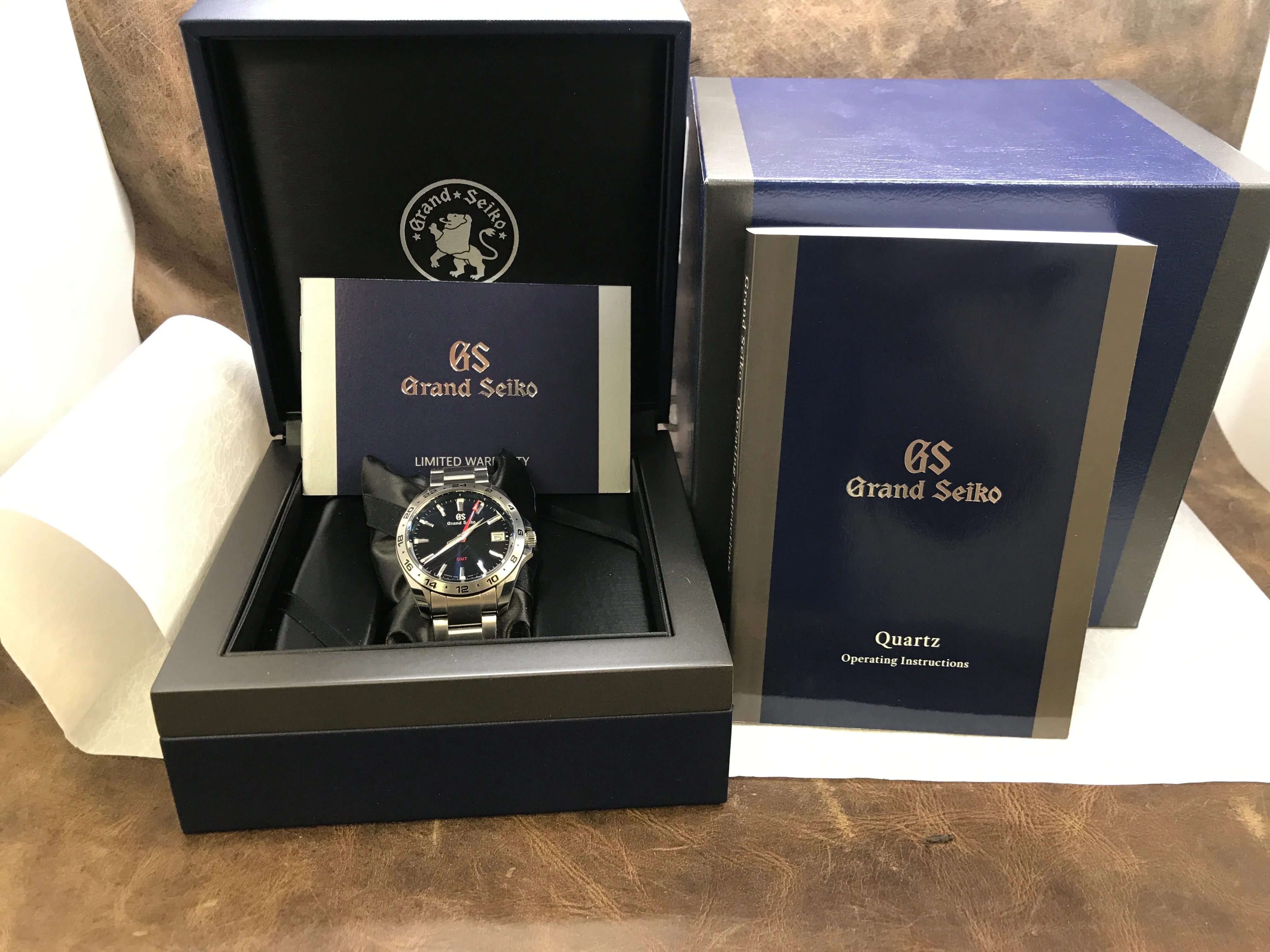 Grand Seiko GMT SBGN005 Blue Dial Quartz Men's Watch