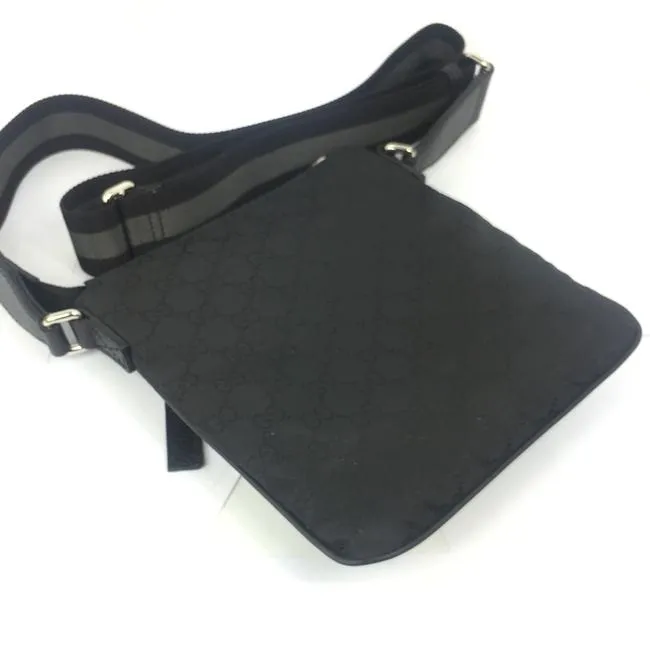 Gucci GG Nylon Canvas Messenger Bag in Black