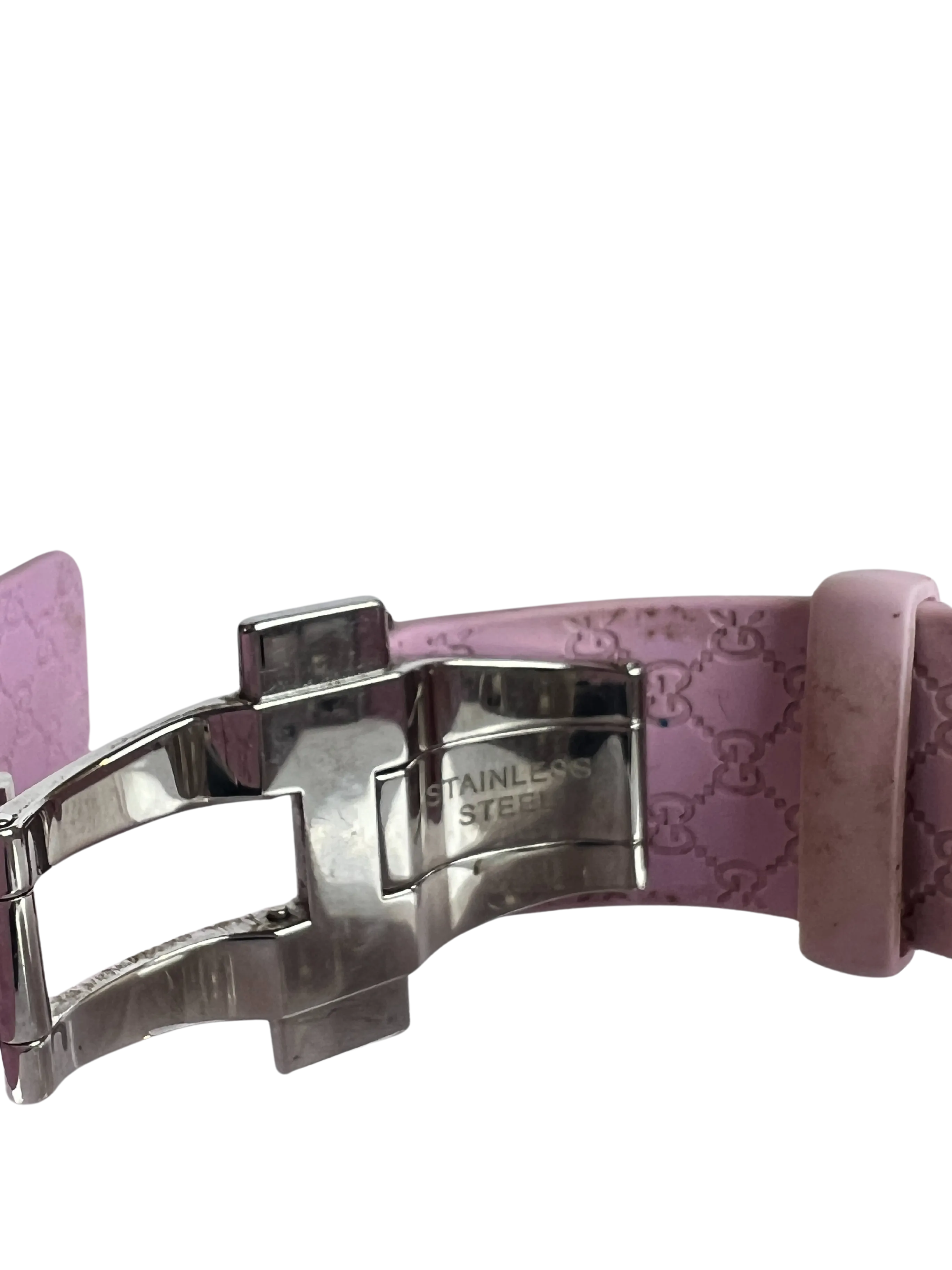 Gucci Women's Swiss Digital Watch with Pink Rubber Strap