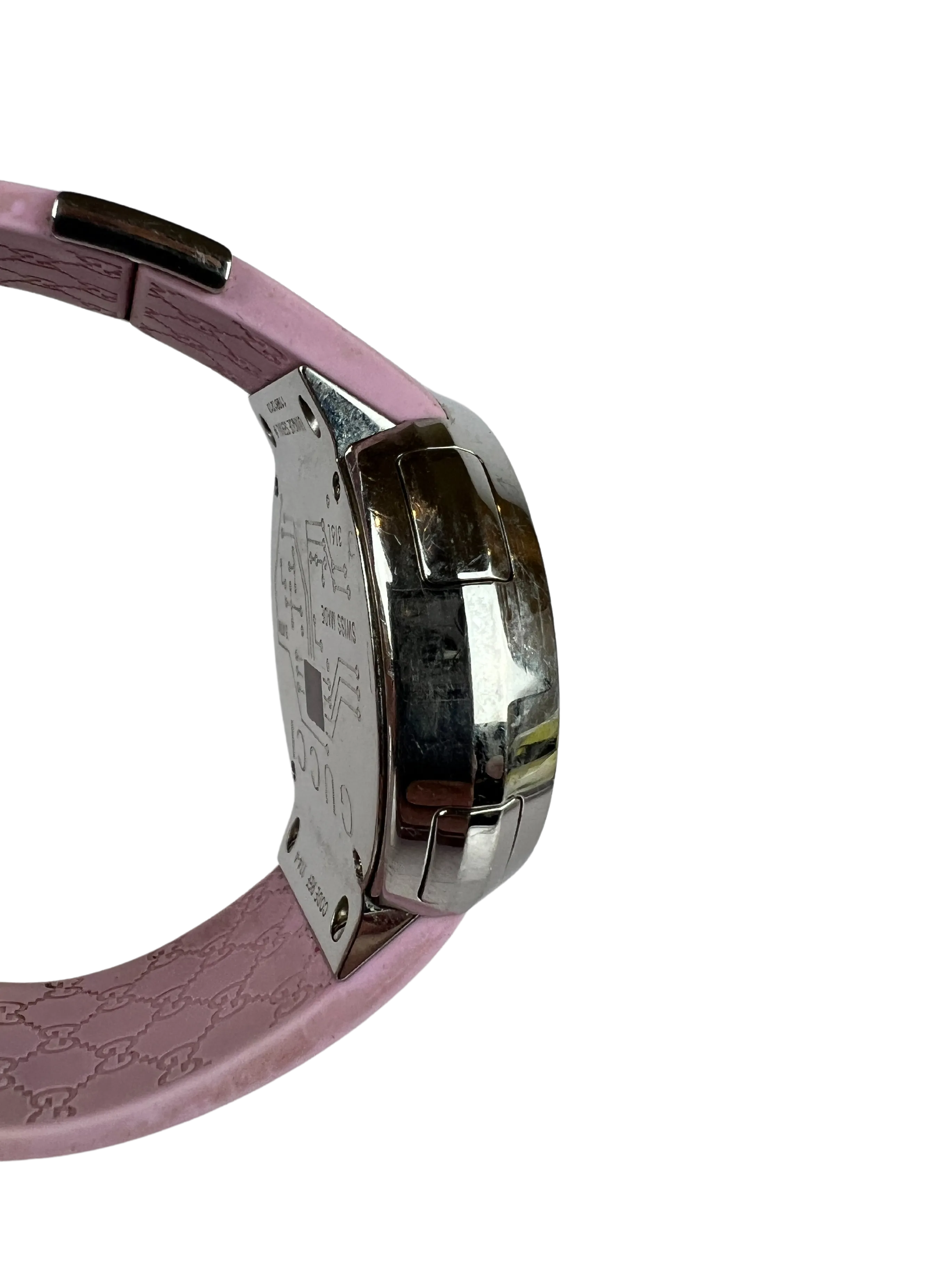 Gucci Women's Swiss Digital Watch with Pink Rubber Strap