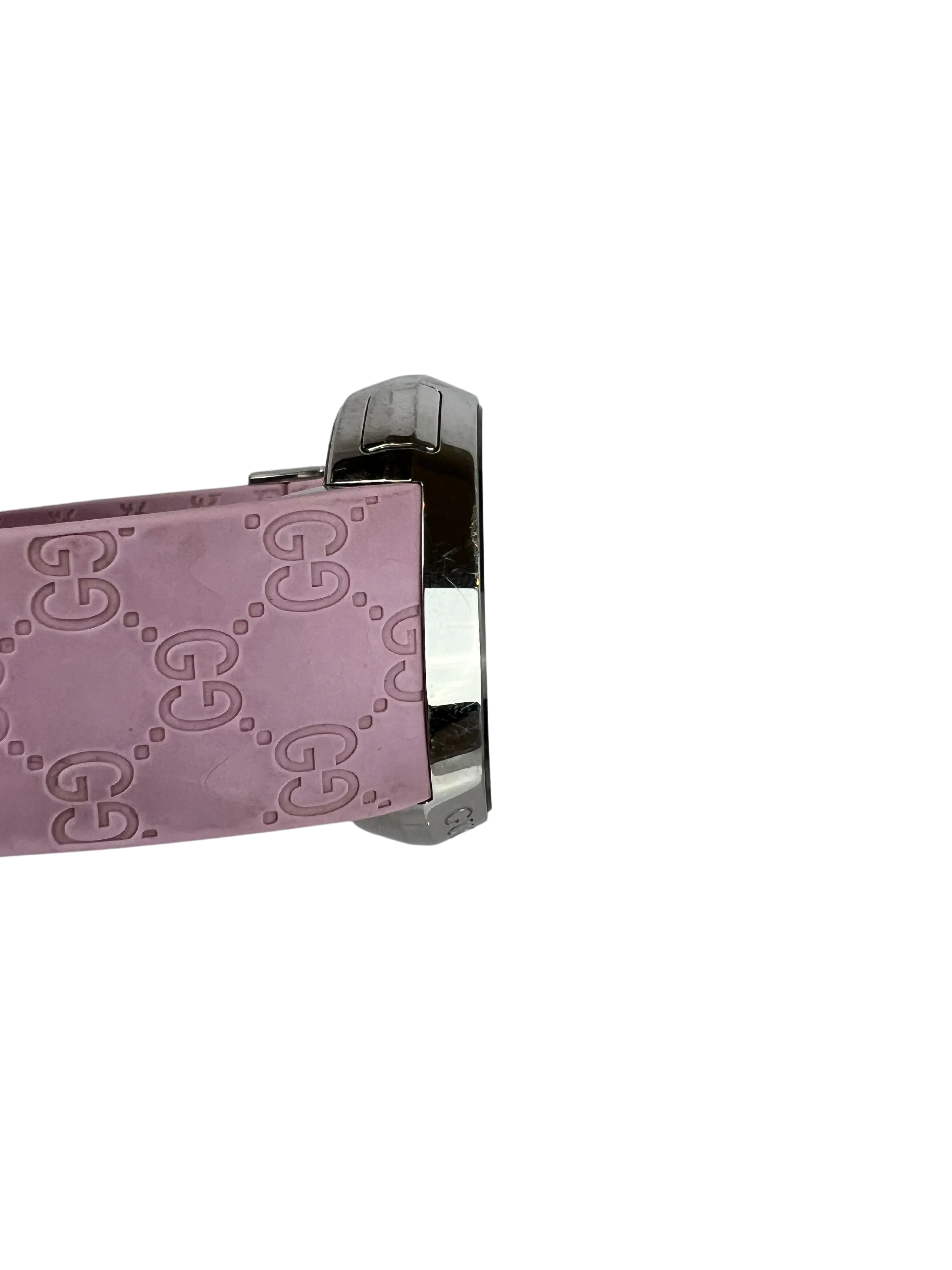 Gucci Women's Swiss Digital Watch with Pink Rubber Strap