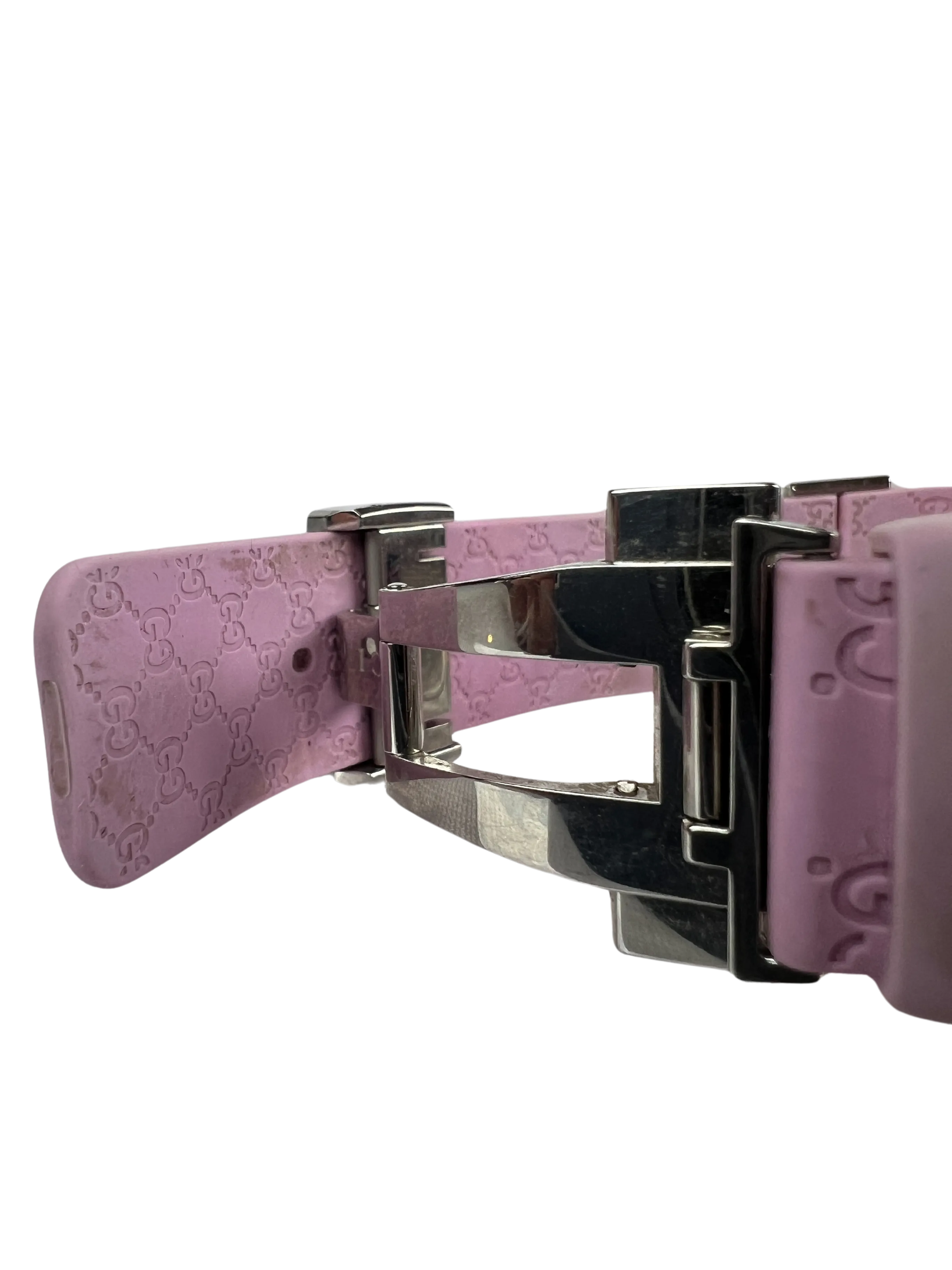 Gucci Women's Swiss Digital Watch with Pink Rubber Strap