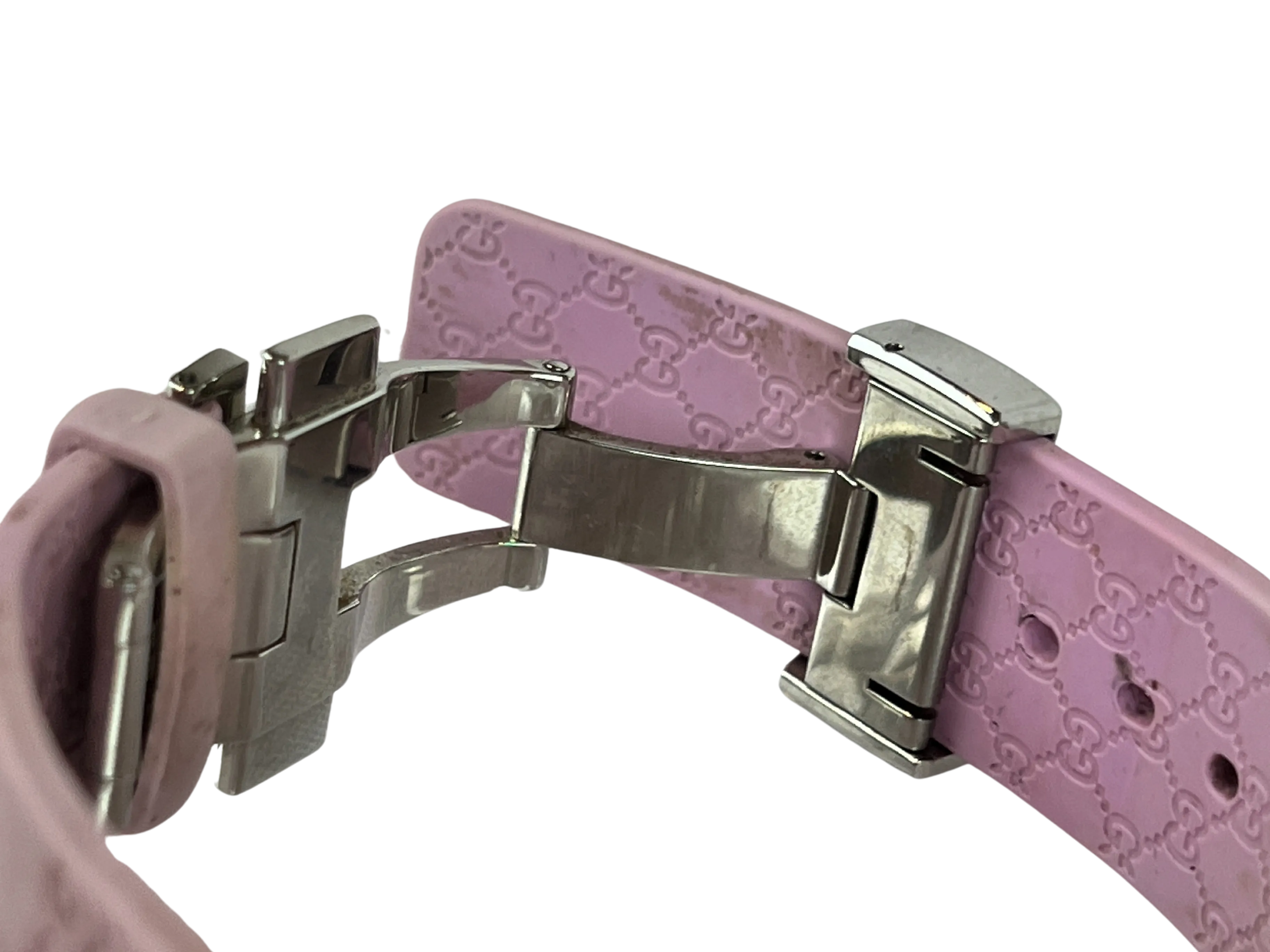 Gucci Women's Swiss Digital Watch with Pink Rubber Strap
