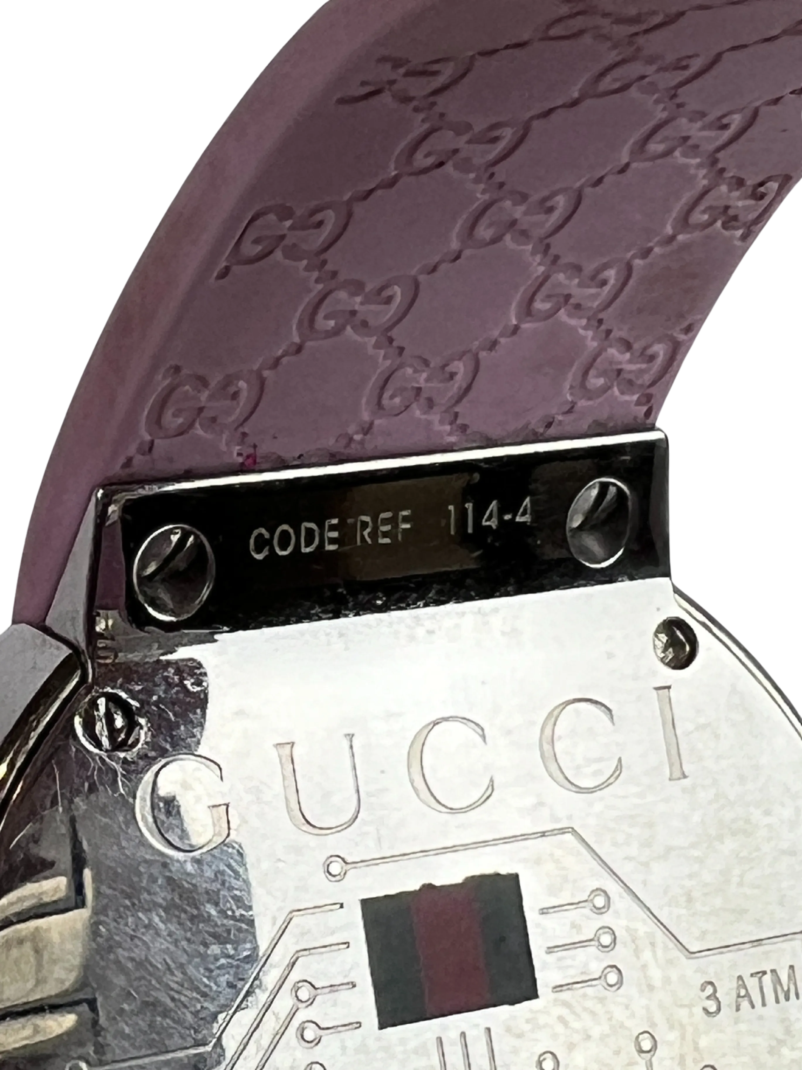 Gucci Women's Swiss Digital Watch with Pink Rubber Strap