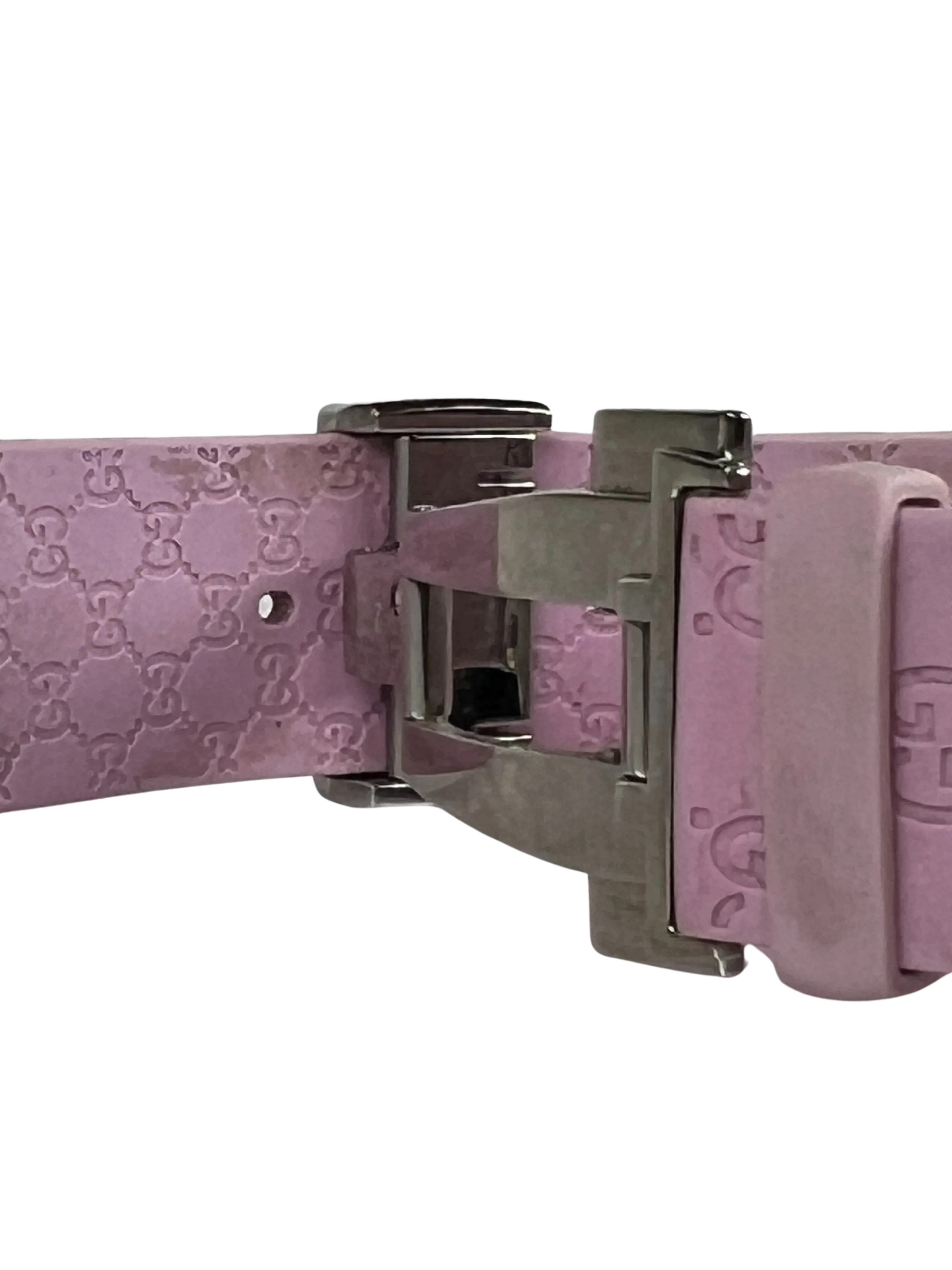Gucci Women's Swiss Digital Watch with Pink Rubber Strap