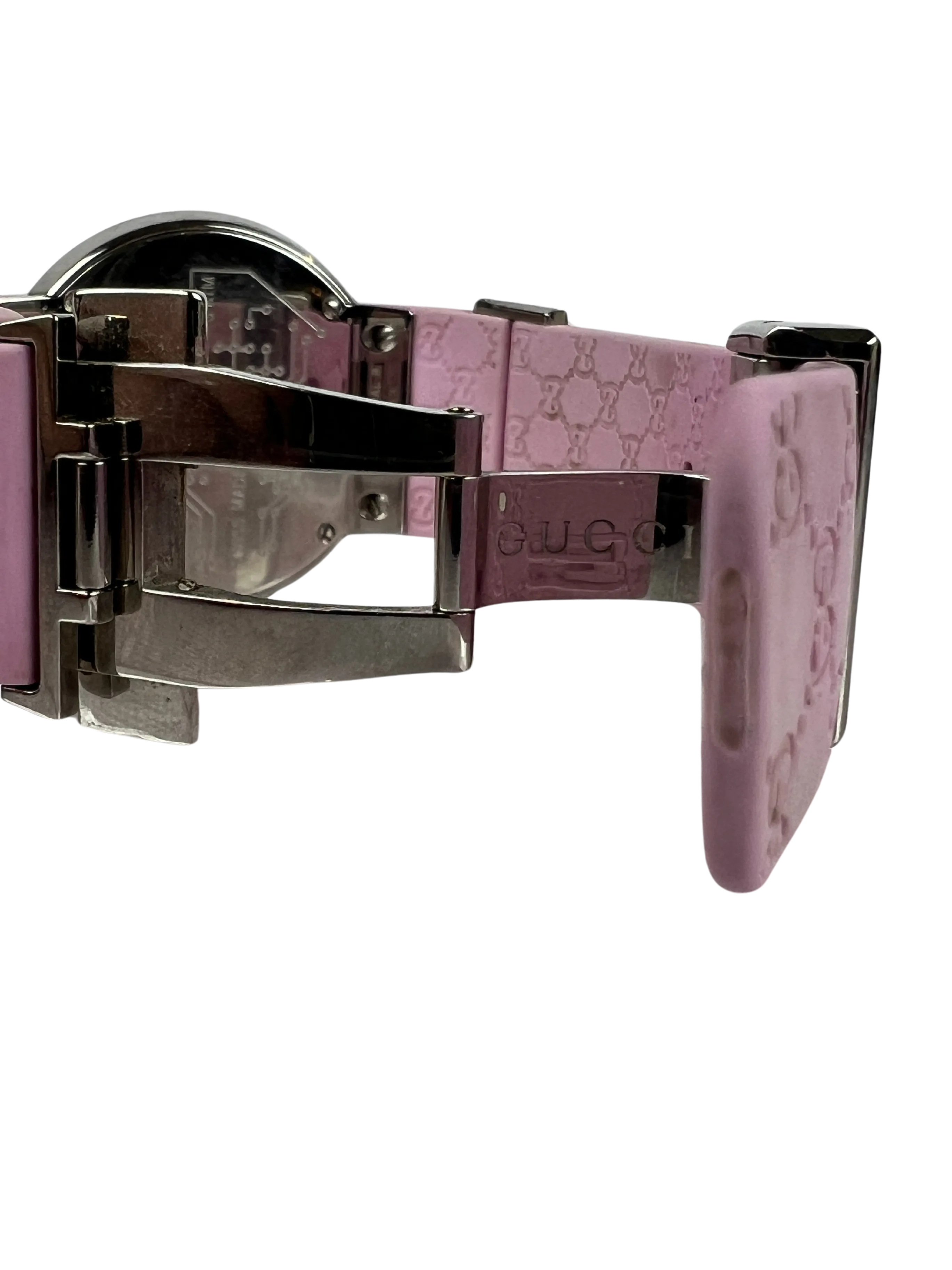 Gucci Women's Swiss Digital Watch with Pink Rubber Strap