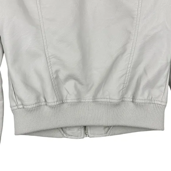 Guess Dreezie Faux Leather Gray Jacket Size Medium