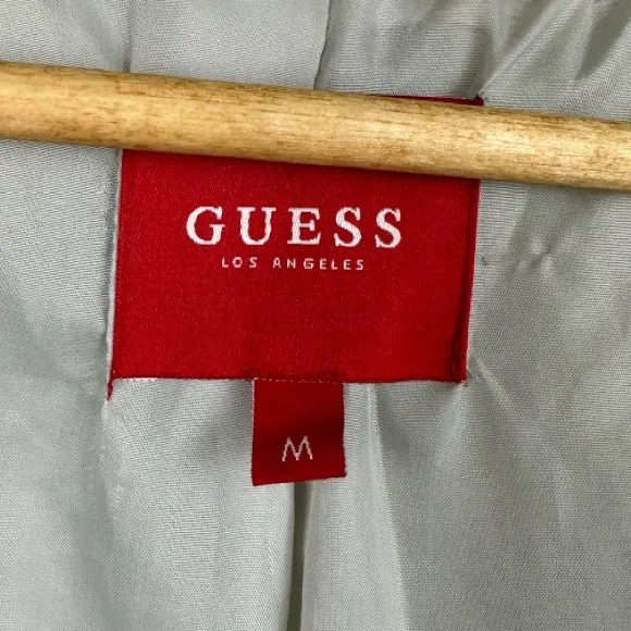 Guess Dreezie Faux Leather Gray Jacket Size Medium