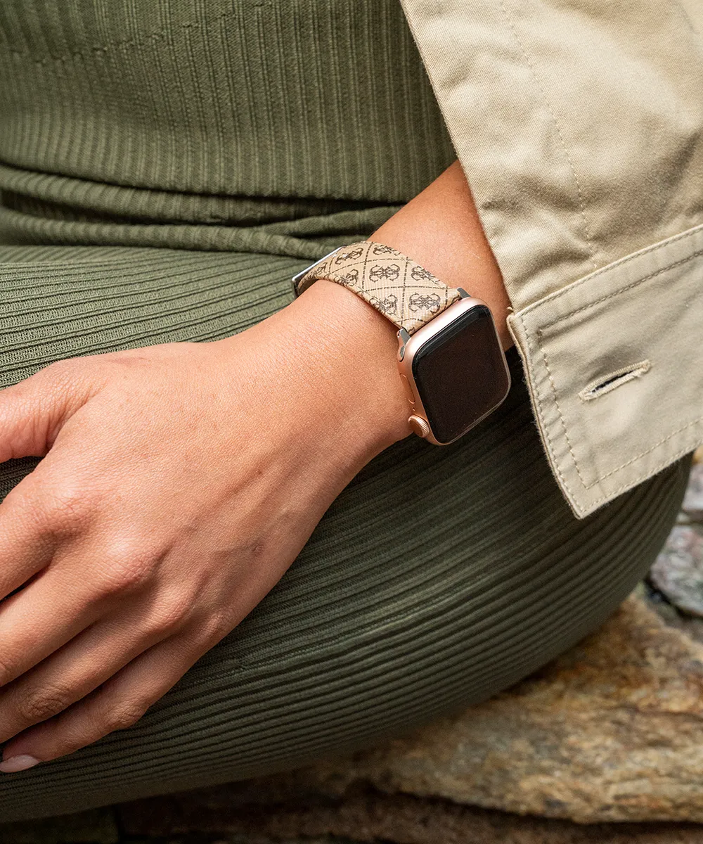 GUESS Logo Leather Band for Apple 38-40 mm Watch