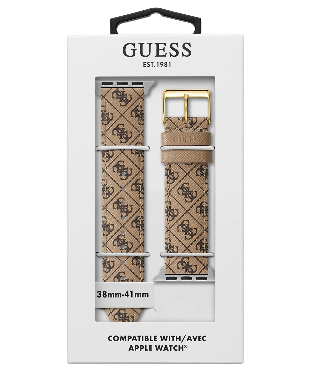 GUESS Logo Leather Band for Apple 38-40 mm Watch