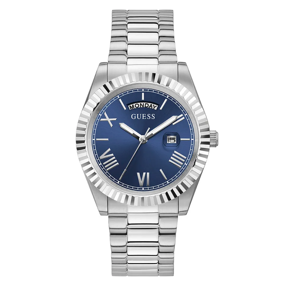 Guess Men's Watch Silver Tone Case Quartz