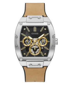 Guess Phoenix Beige Leather Strap Men's Watch GW0202G3