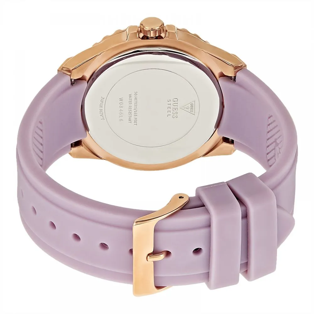 Guess Starlight Purple Silicon Strap Women's Watch W0846L6