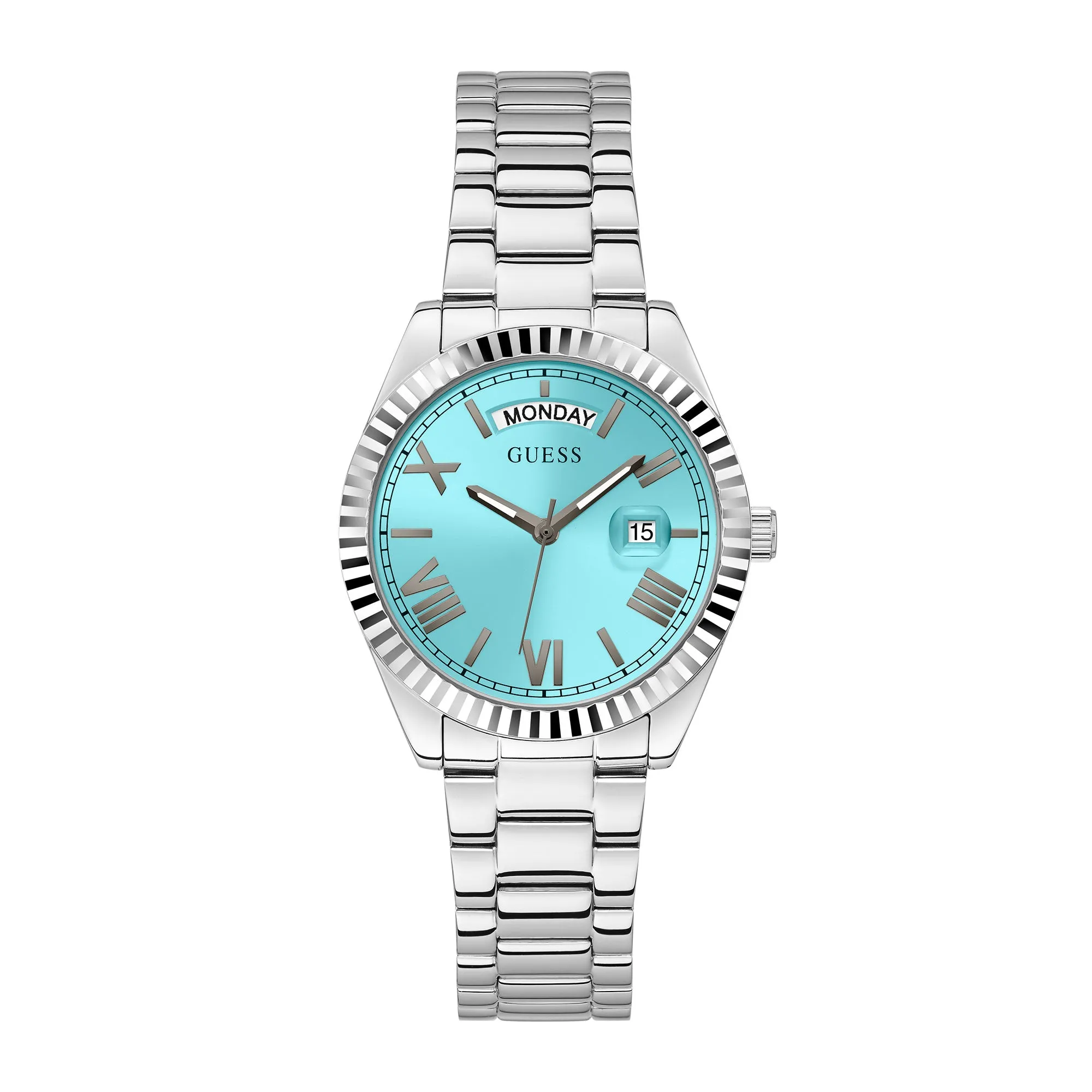 Guess Women's Watch Silver Tone Case Quartz