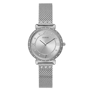 Guess Women's Watch Silver Tone Case Quartz