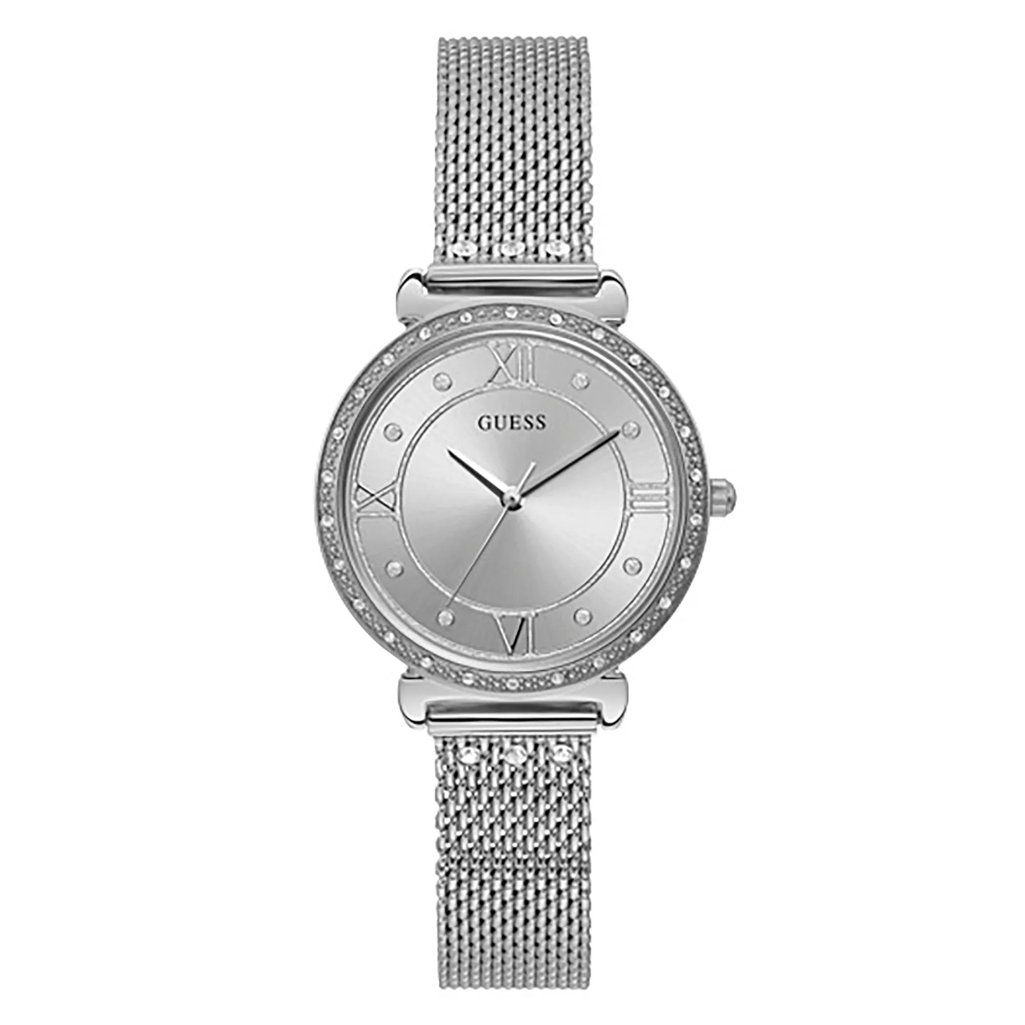 Guess Women's Watch Silver Tone Case Quartz