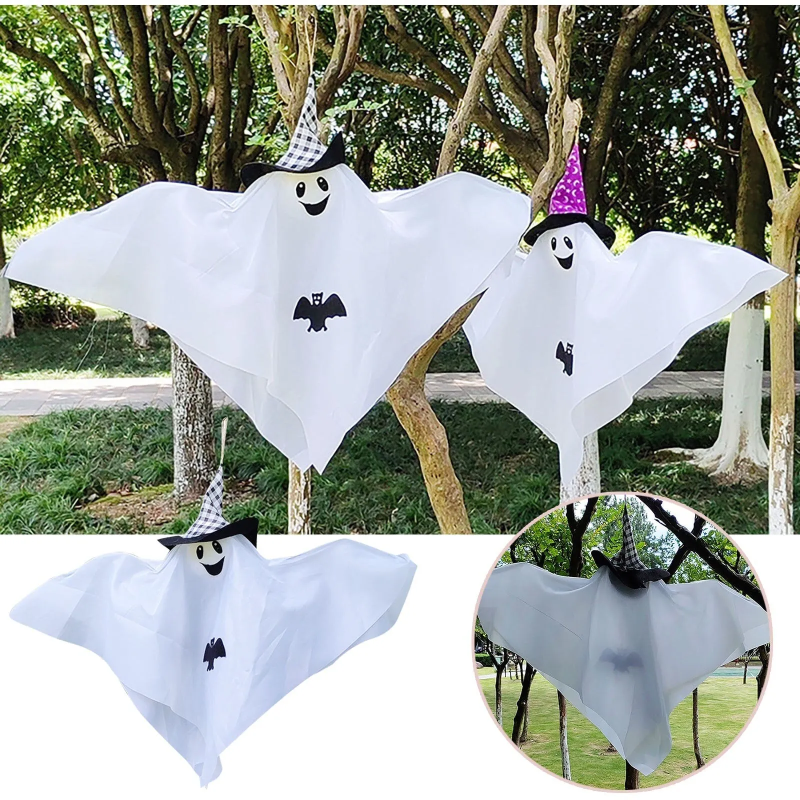 Halloween Fabric Ghost - Halloween Hanging Spooky Ghost Props For Indoor And Outdoor Decorations decoración hogar 2023